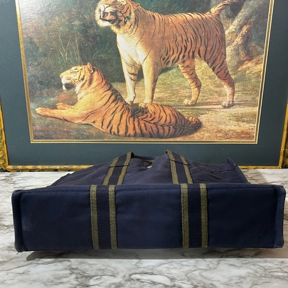 HERMES Fourre Tout MM Tote Bag Canvas Authentic Vintage. - Picture 6 of 12